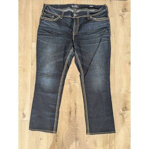 Sz 20/L 30 Silver Aiko Mid Rise Straight Leg Jeans Plus Size